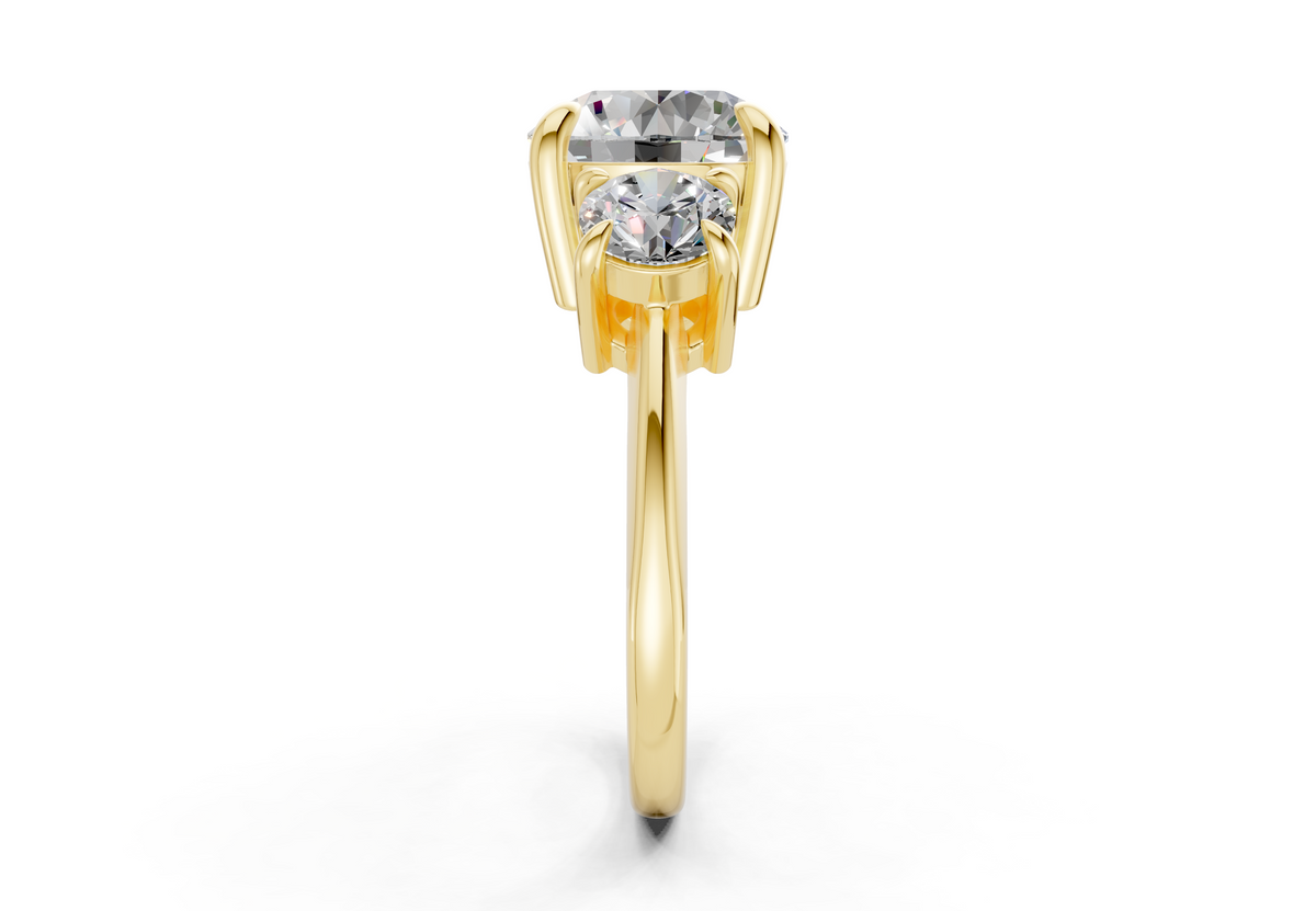 The Astoria Three Stone Engagement Ring
