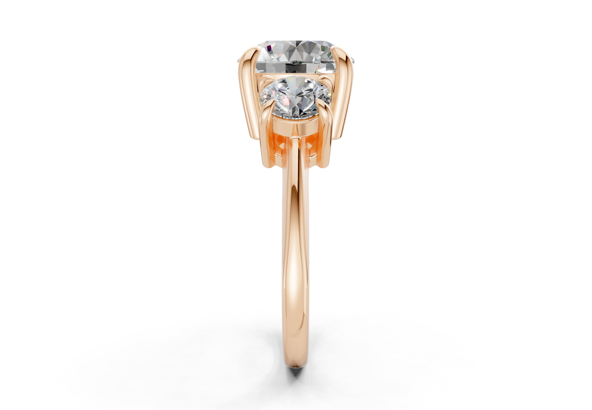 The Astoria Three Stone Engagement Ring
