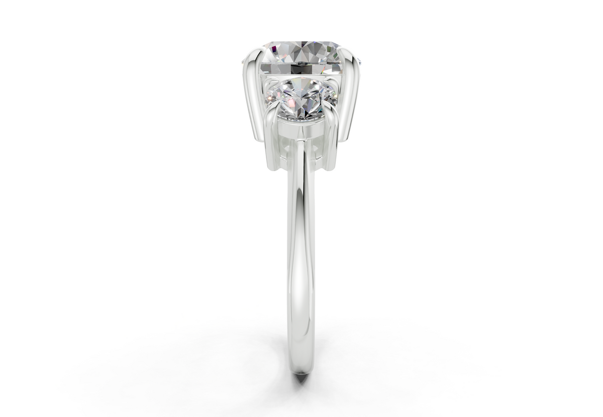 The Astoria Three Stone Engagement Ring