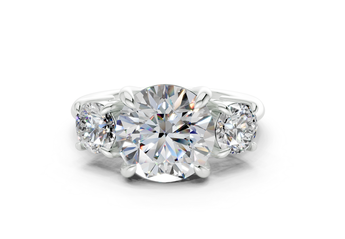 The Astoria Three Stone Engagement Ring