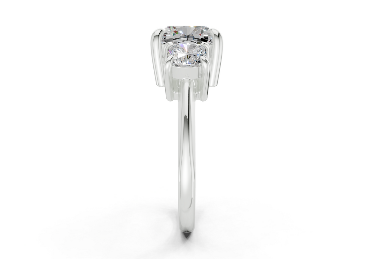 The Astoria Three Stone Engagement Ring