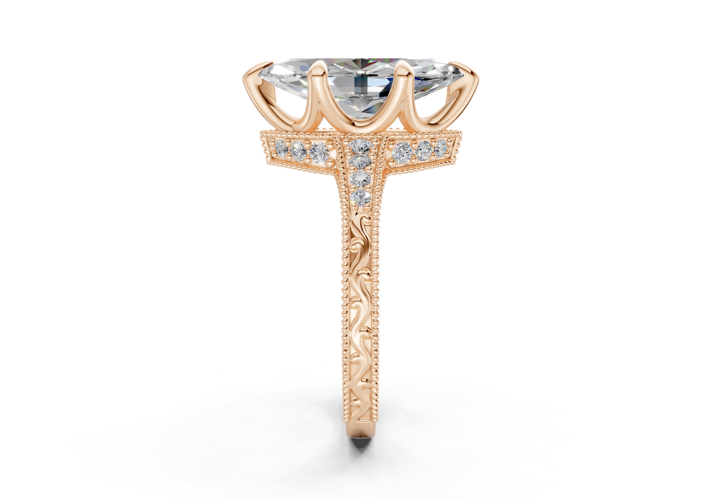 The Rosemont Three Stone Engagement Ring