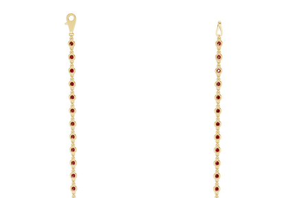 Eternal Ruby Gemstone Stationed Necklace 2 Carat Total Wt.