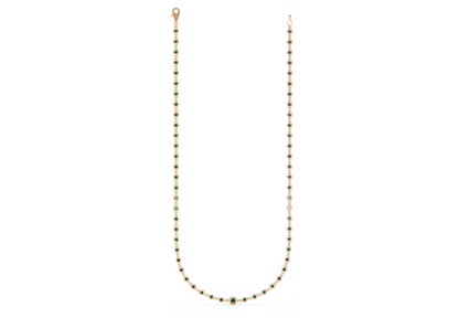 Eternal Emerald Gemstone Stationed Necklace 2 Carat Total Wt.