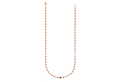 Eternal Ruby Gemstone Stationed Necklace 2 Carat Total Wt.