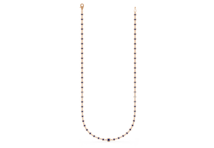 Eternal Sapphire Gemstone Stationed Necklace 2 Carat Total Wt.