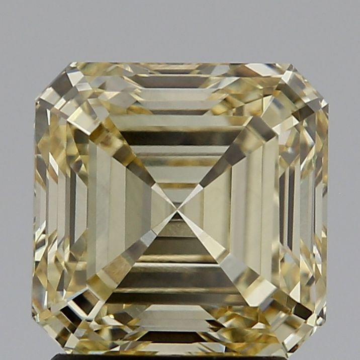 2.01 Carat Asscher Cut Fancy Yellow