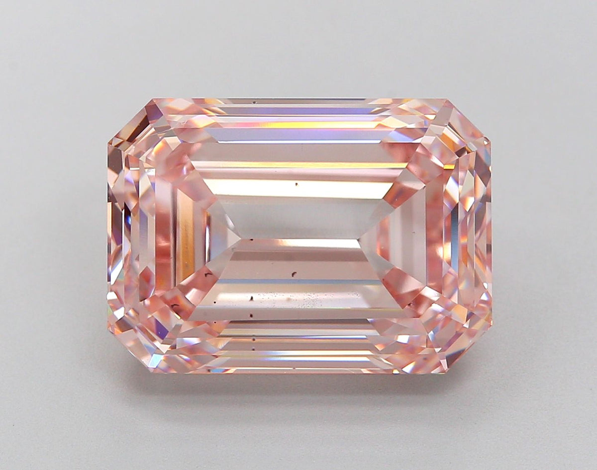 15.01 Carat Emerald Cut Fancy Pink