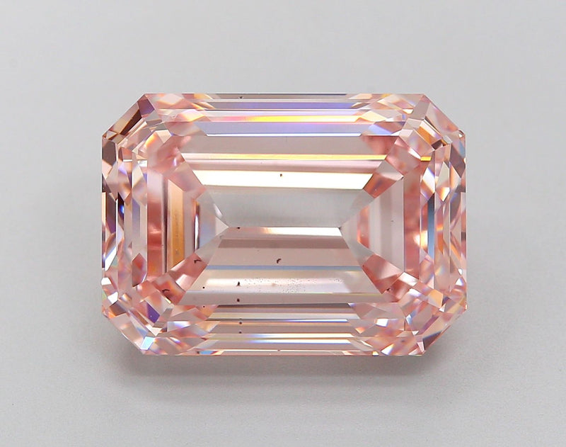 15.01 Carat Emerald Cut Fancy Pink