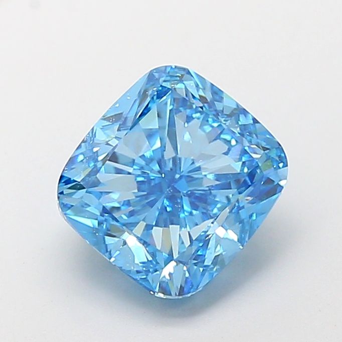 4.01 Carat Cushion Cut Fancy Blue