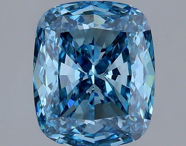 2.55 Carat Cushion Cut Fancy Blue