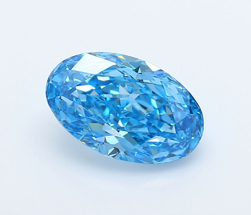 3.08 Carat Oval Cut Fancy Blue
