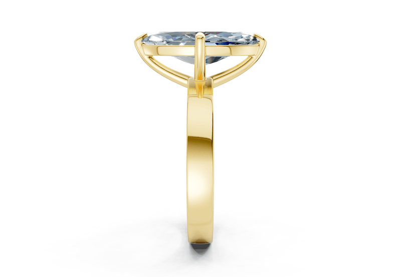 Aspen Blue Diamond Solitaire Marquise Cut 3mm Engagement Ring - Ring Premier