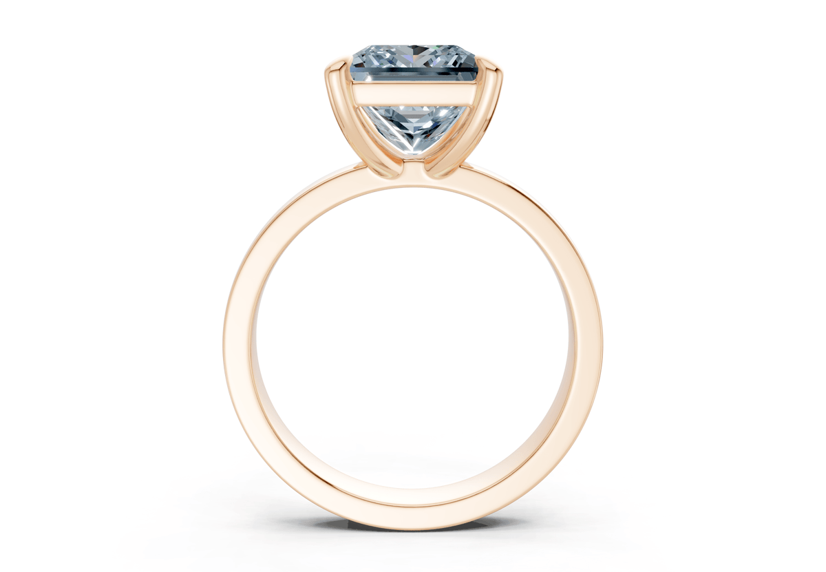 Aspen Blue Diamond Solitaire Princess Cut 3mm Engagement Ring