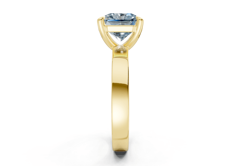 Aspen Blue Diamond Solitaire Radiant Squareuare Cut 3mm Engagement Ring - Ring Premier