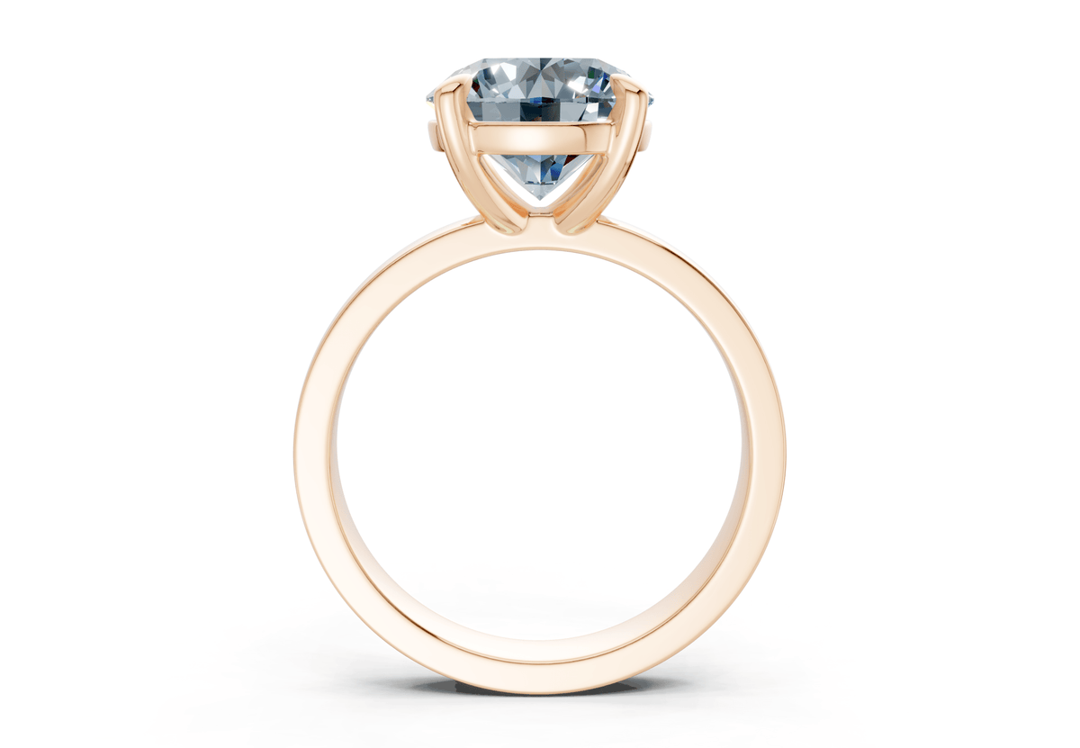 Aspen Blue Diamond Solitaire Round Cut 3mm Engagement Ring