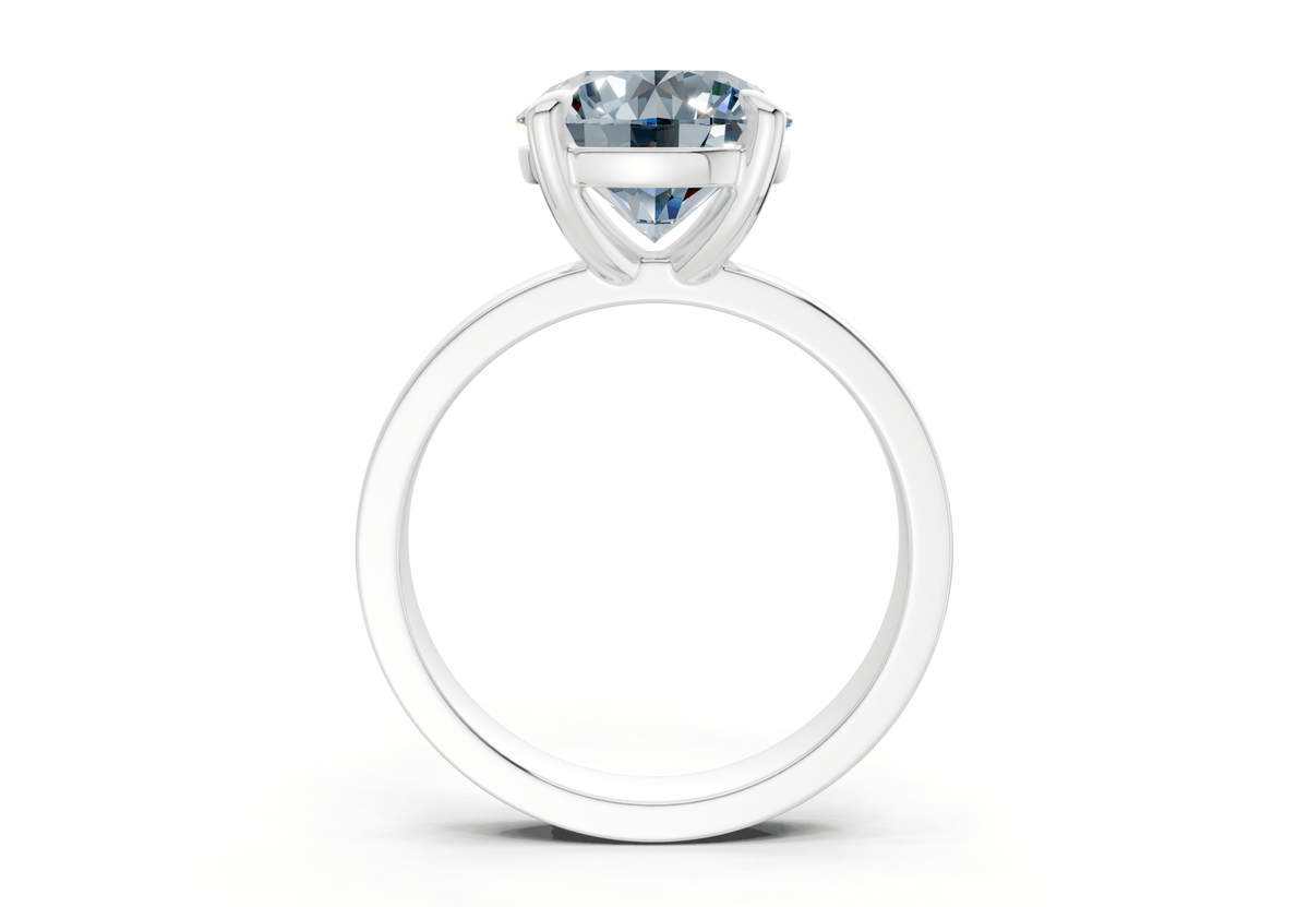 Aspen Blue Diamond Solitaire Round Cut 3mm Engagement Ring