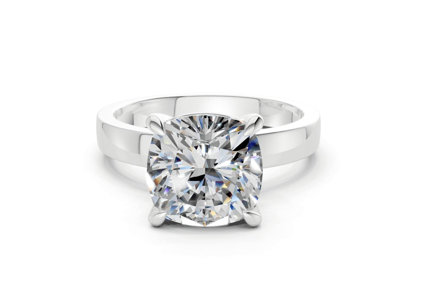 Aspen Diamond Solitaire Cushion Squareuare Cut 3mm Engagement Ring