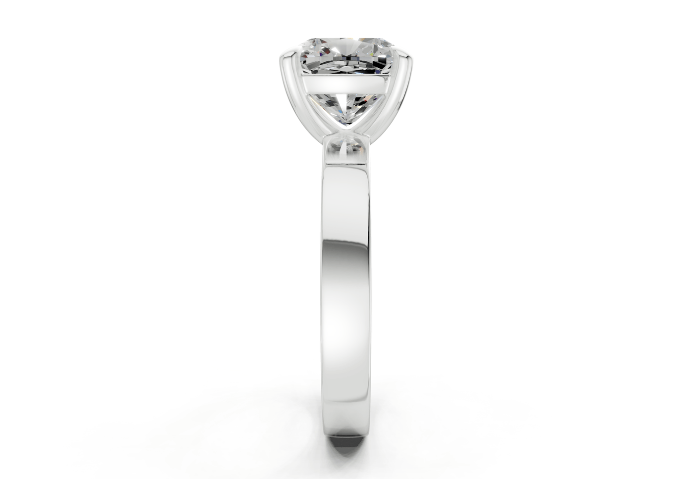 Aspen Diamond Solitaire Cushion Squareuare Cut 3mm Engagement Ring