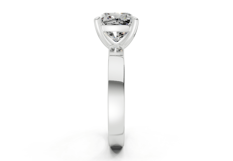 Aspen Diamond Solitaire Cushion Squareuare Cut 3mm Engagement Ring - Ring Premier