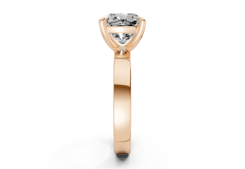 Aspen Diamond Solitaire Cushion Squareuare Cut 3mm Engagement Ring - Ring Premier