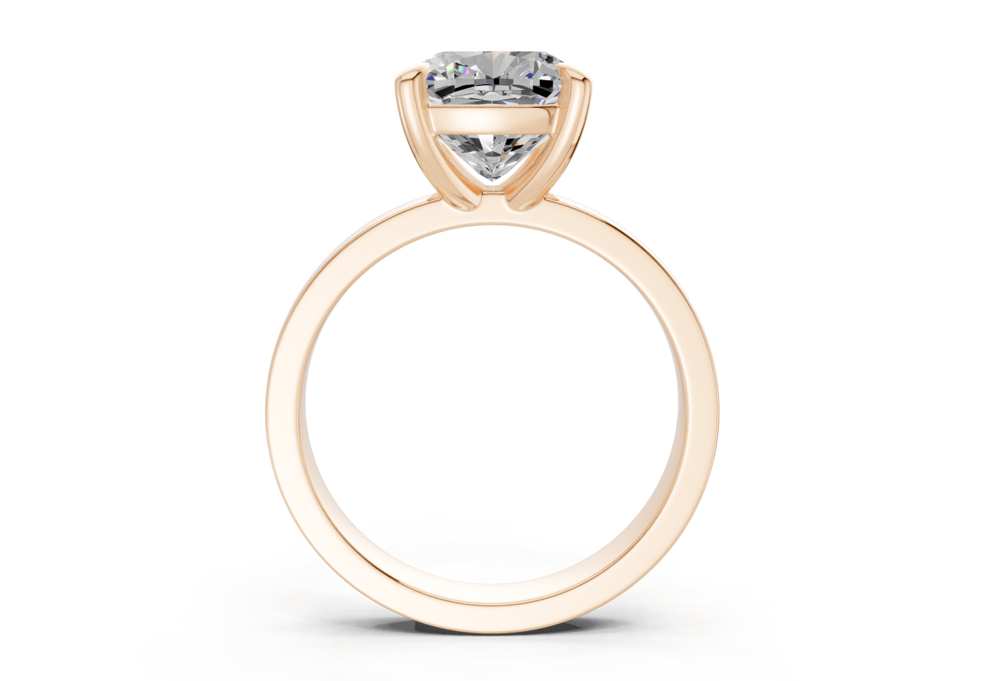 Aspen Diamond Solitaire Cushion Squareuare Cut 3mm Engagement Ring