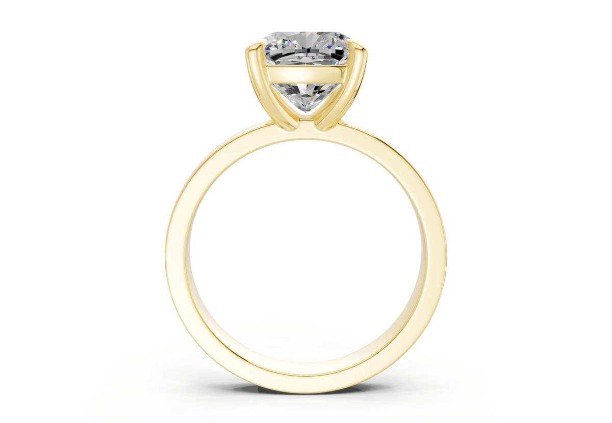 Aspen Diamond Solitaire Cushion Squareuare Cut 3mm Engagement Ring
