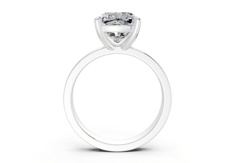Aspen Diamond Solitaire Cushion Squareuare Cut 3mm Engagement Ring - Ring Premier