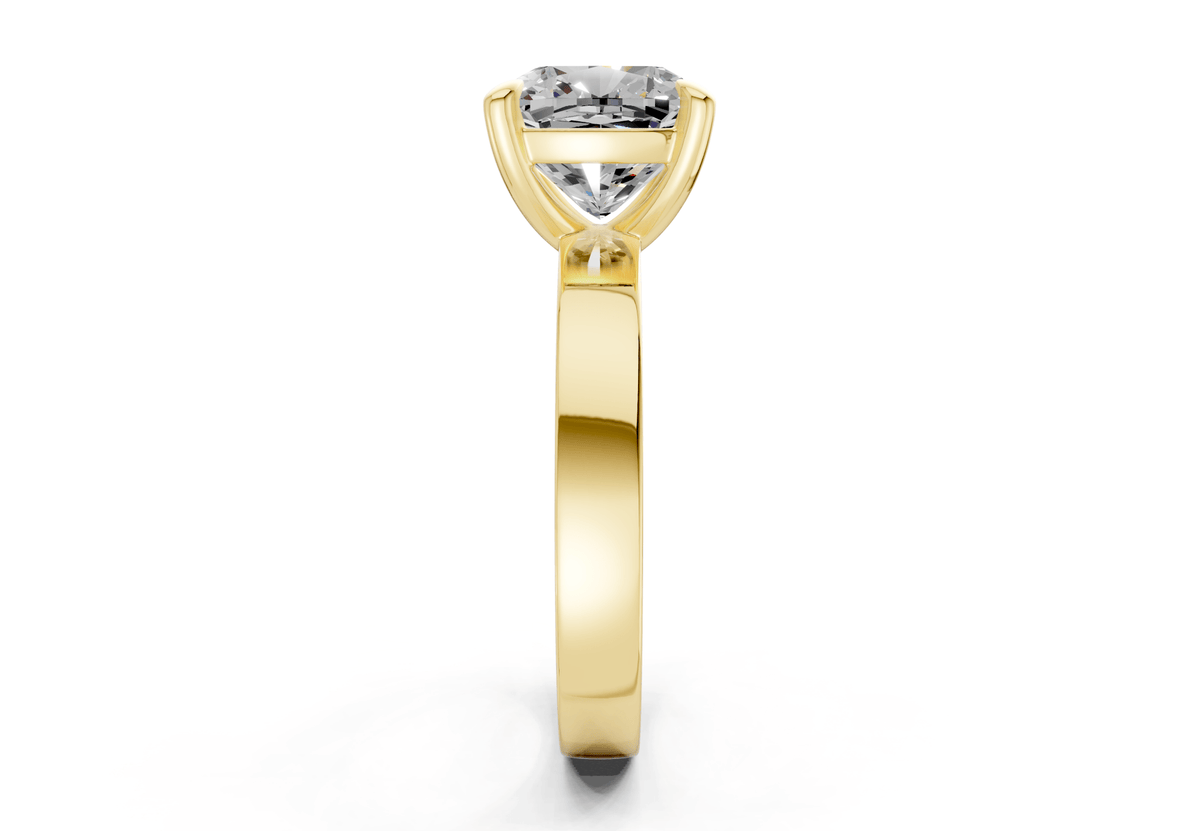 Aspen Diamond Solitaire Cushion Squareuare Cut 3mm Engagement Ring