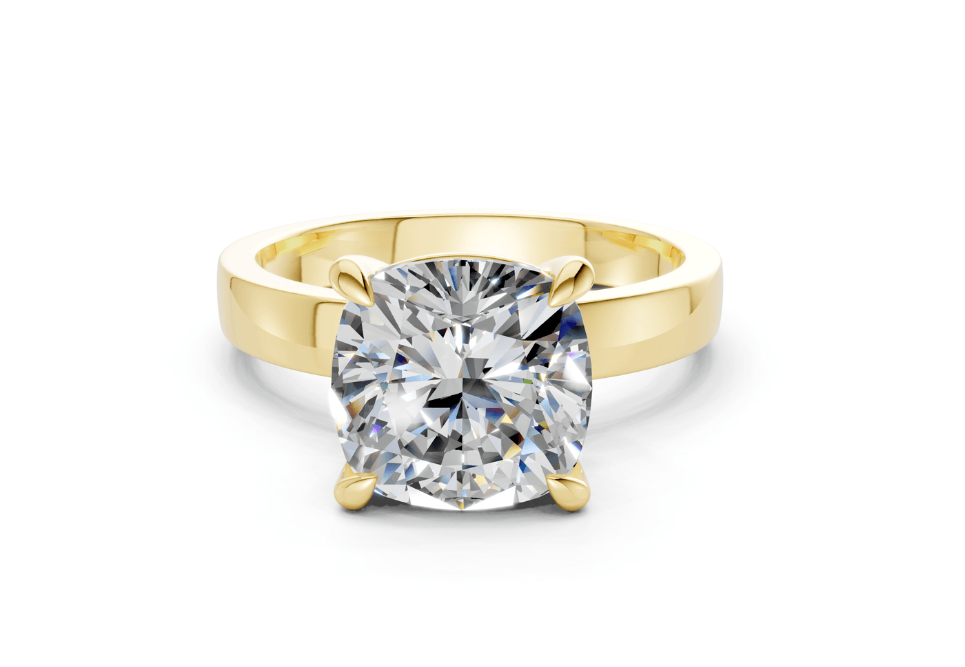 Aspen Diamond Solitaire Cushion Squareuare Cut 3mm Engagement Ring