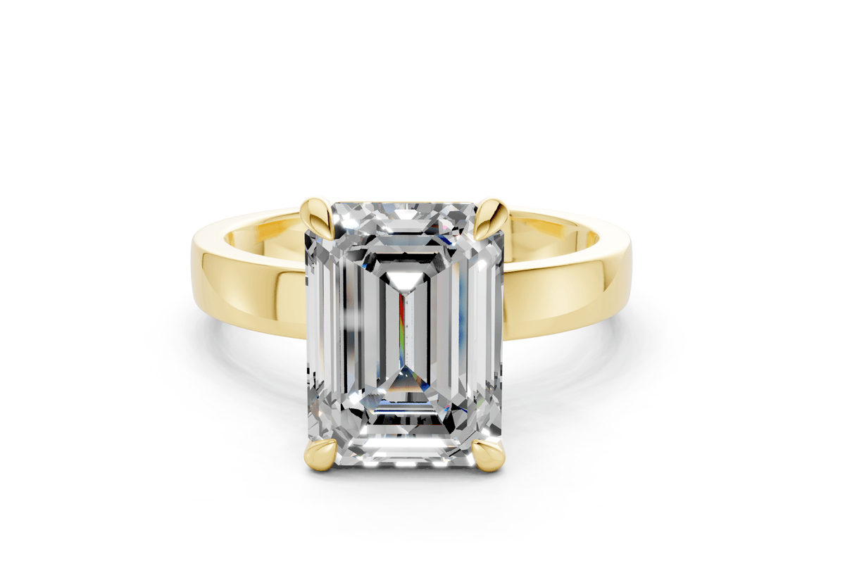 Aspen Diamond Solitaire Emerald Cut 3mm Engagement Ring