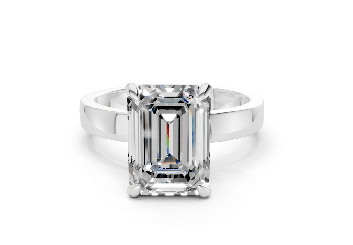Aspen Diamond Solitaire Emerald Cut 3mm Engagement Ring