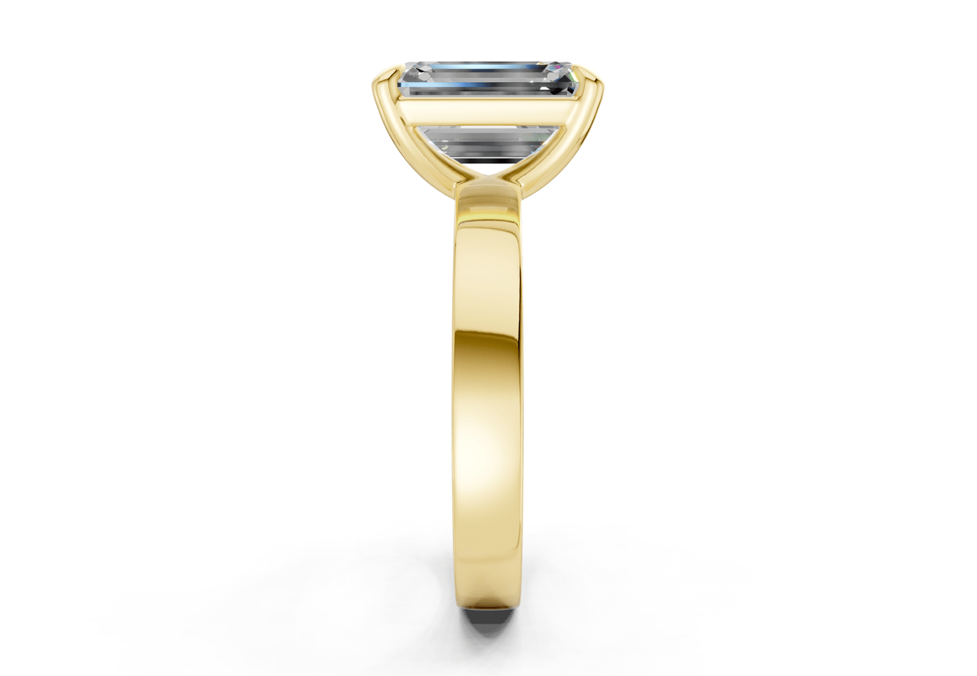 Aspen Diamond Solitaire Emerald Cut 3mm Engagement Ring
