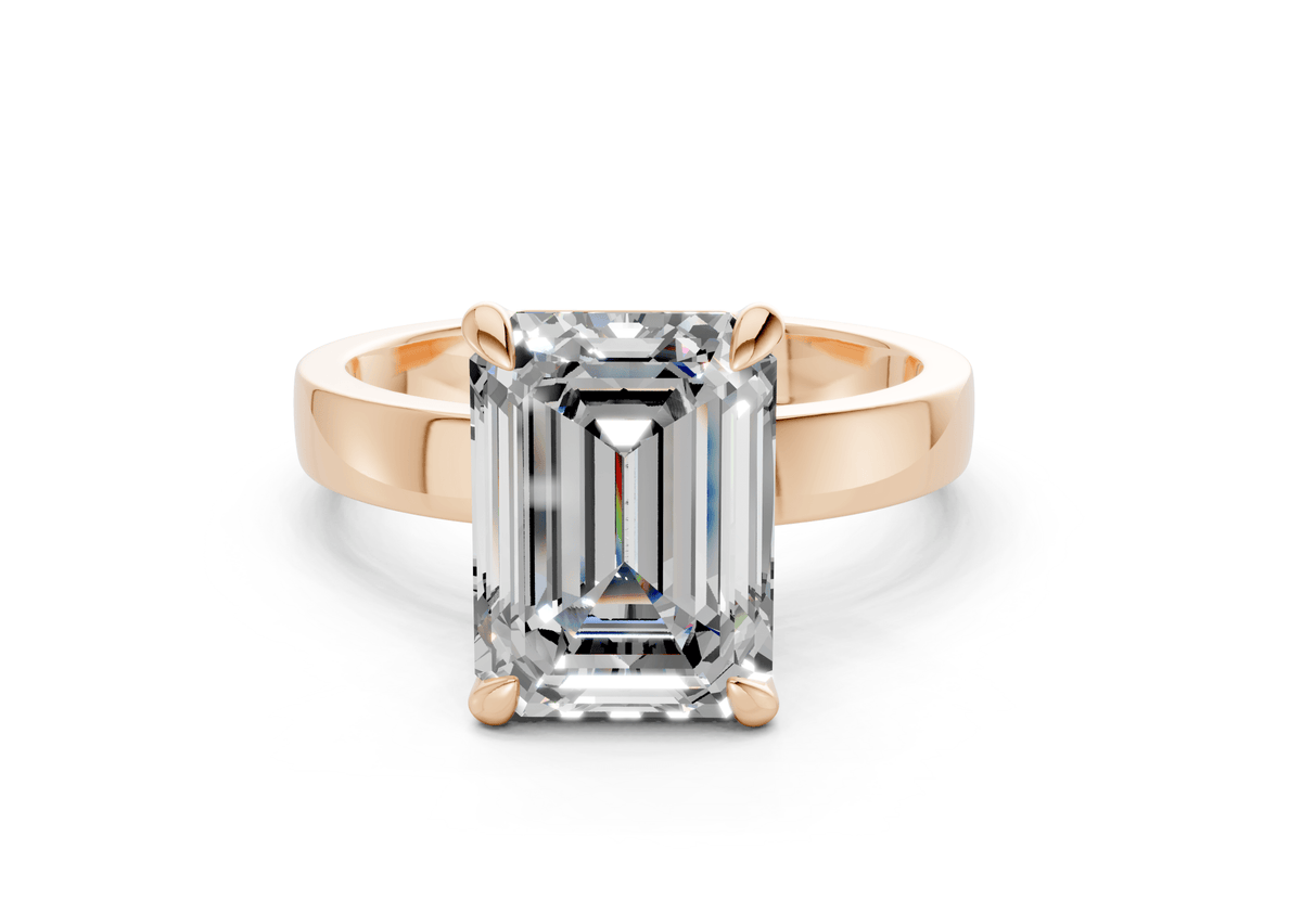 Aspen Diamond Solitaire Emerald Cut 3mm Engagement Ring