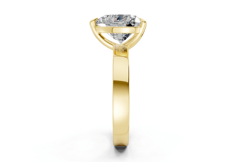Aspen Diamond Solitaire Heart Cut 3mm Engagement Ring - Ring Premier