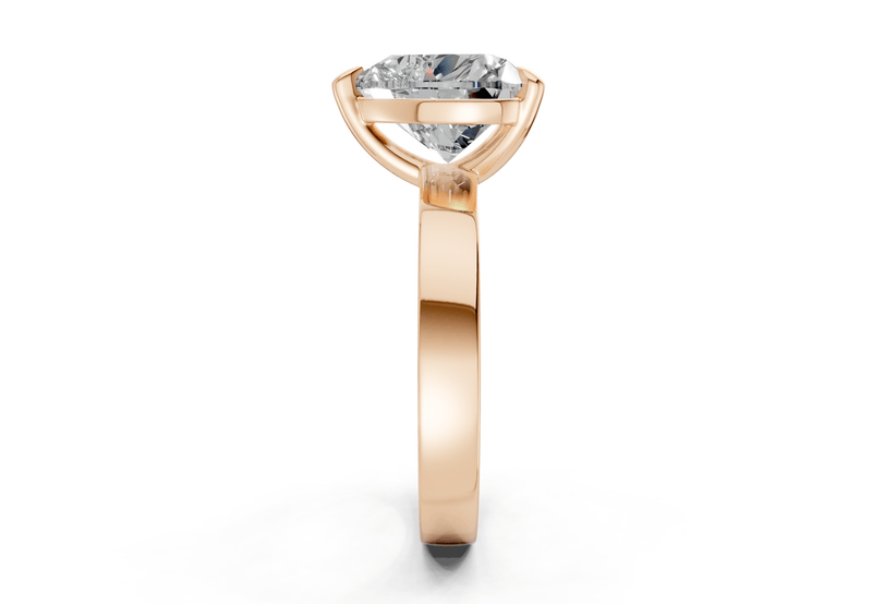 Aspen Diamond Solitaire Heart Cut 3mm Engagement Ring - Ring Premier