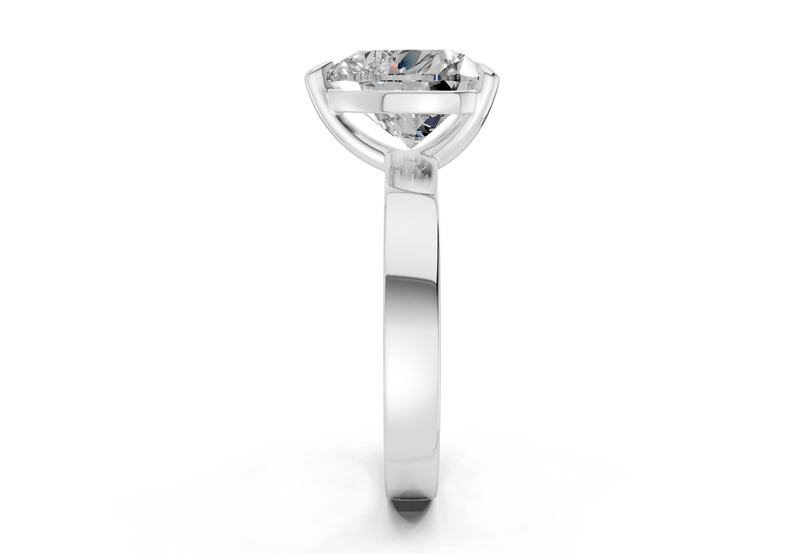 Aspen Diamond Solitaire Heart Cut 3mm Engagement Ring - Ring Premier