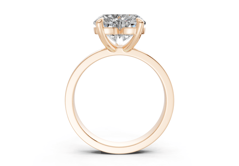 Aspen Diamond Solitaire Heart Cut 3mm Engagement Ring - Ring Premier