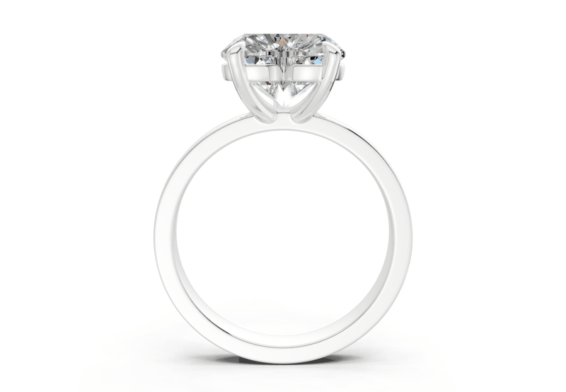 Aspen Diamond Solitaire Heart Cut 3mm Engagement Ring - Ring Premier