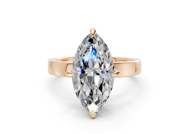 Aspen Diamond Solitaire Marquise Cut 3mm Engagement Ring - Ring Premier