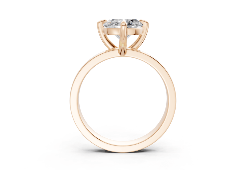 Aspen Diamond Solitaire Marquise Cut 3mm Engagement Ring - Ring Premier