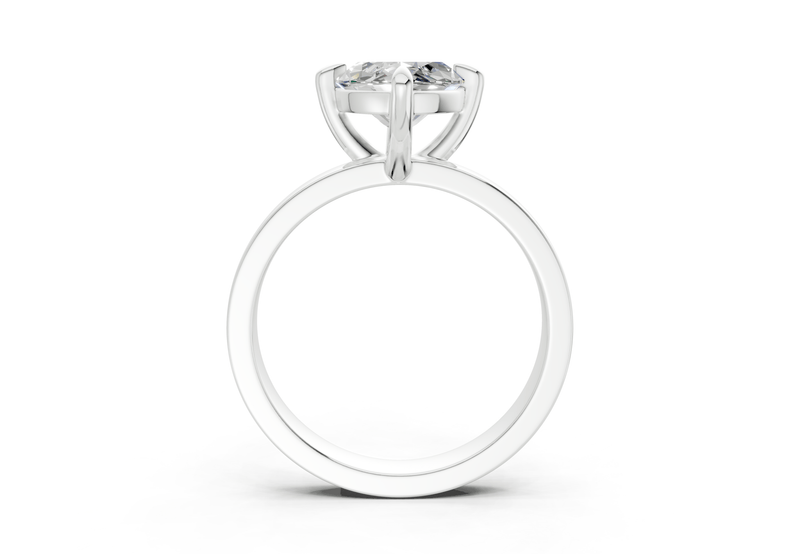 Aspen Diamond Solitaire Marquise Cut 3mm Engagement Ring - Ring Premier