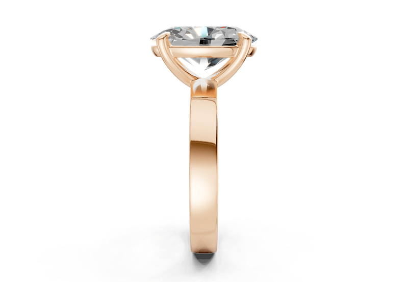 Aspen Diamond Solitaire Oval Cut 3mm Engagement Ring - Ring Premier