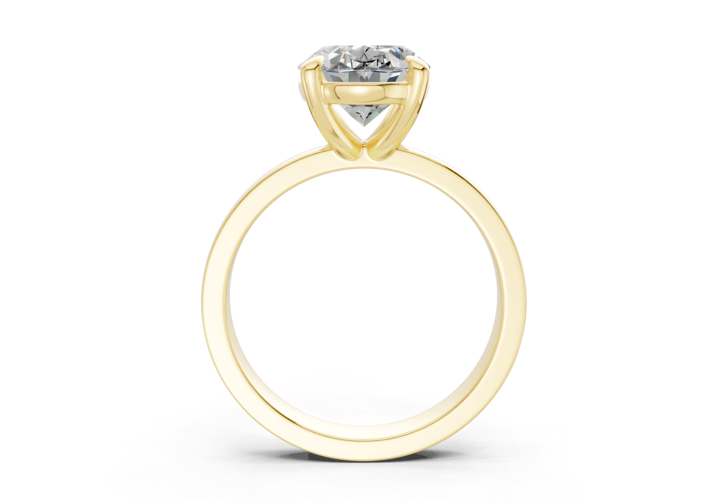 Aspen Diamond Solitaire Oval Cut 3mm Engagement Ring - Ring Premier