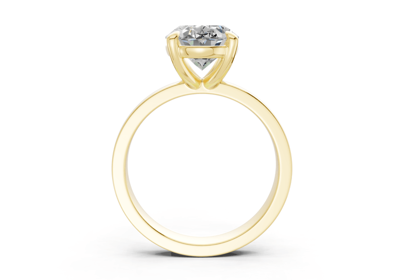 Aspen Diamond Solitaire Oval Cut 3mm Engagement Ring