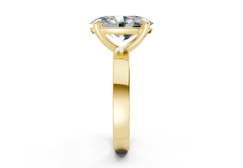 Aspen Diamond Solitaire Oval Cut 3mm Engagement Ring - Ring Premier