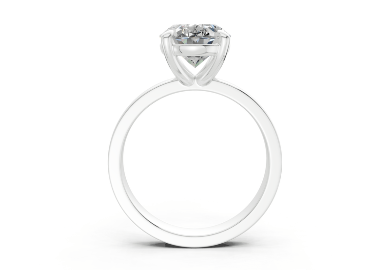Aspen Diamond Solitaire Oval Cut 3mm Engagement Ring - Ring Premier