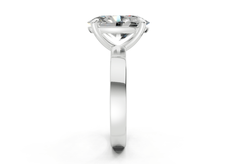 Aspen Diamond Solitaire Oval Cut 3mm Engagement Ring - Ring Premier