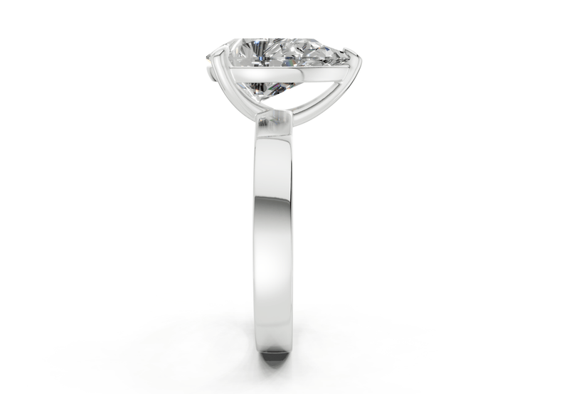 Aspen Diamond Solitaire Pear Cut 3mm Engagement Ring - Ring Premier