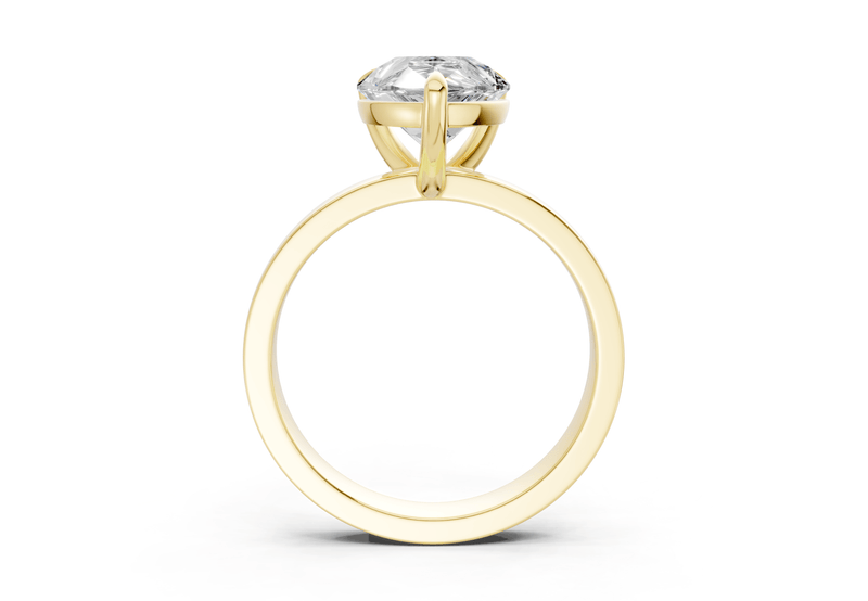 Aspen Diamond Solitaire Pear Cut 3mm Engagement Ring
